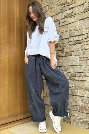 Duran Zig Barrel Leg Jean Vintage Indigo